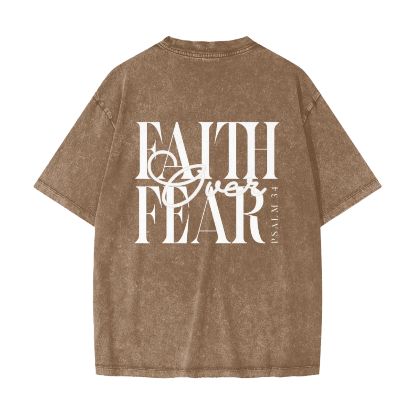 Faith Over Fear Vintage Waxed Dyed Washed Tee