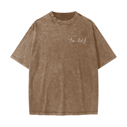 Faith Over Fear Vintage Waxed Dyed Washed Tee