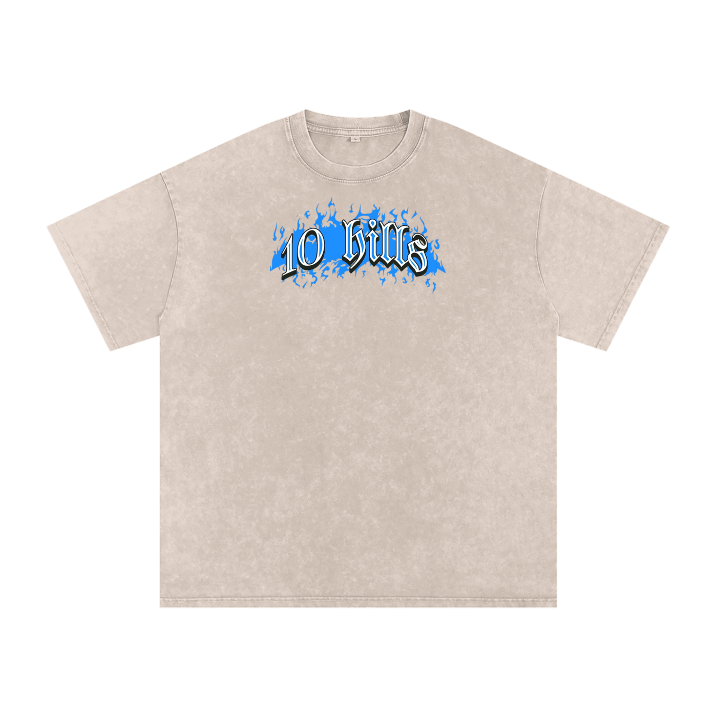 Ten Hills Flame Acid Wash Oversize Tee