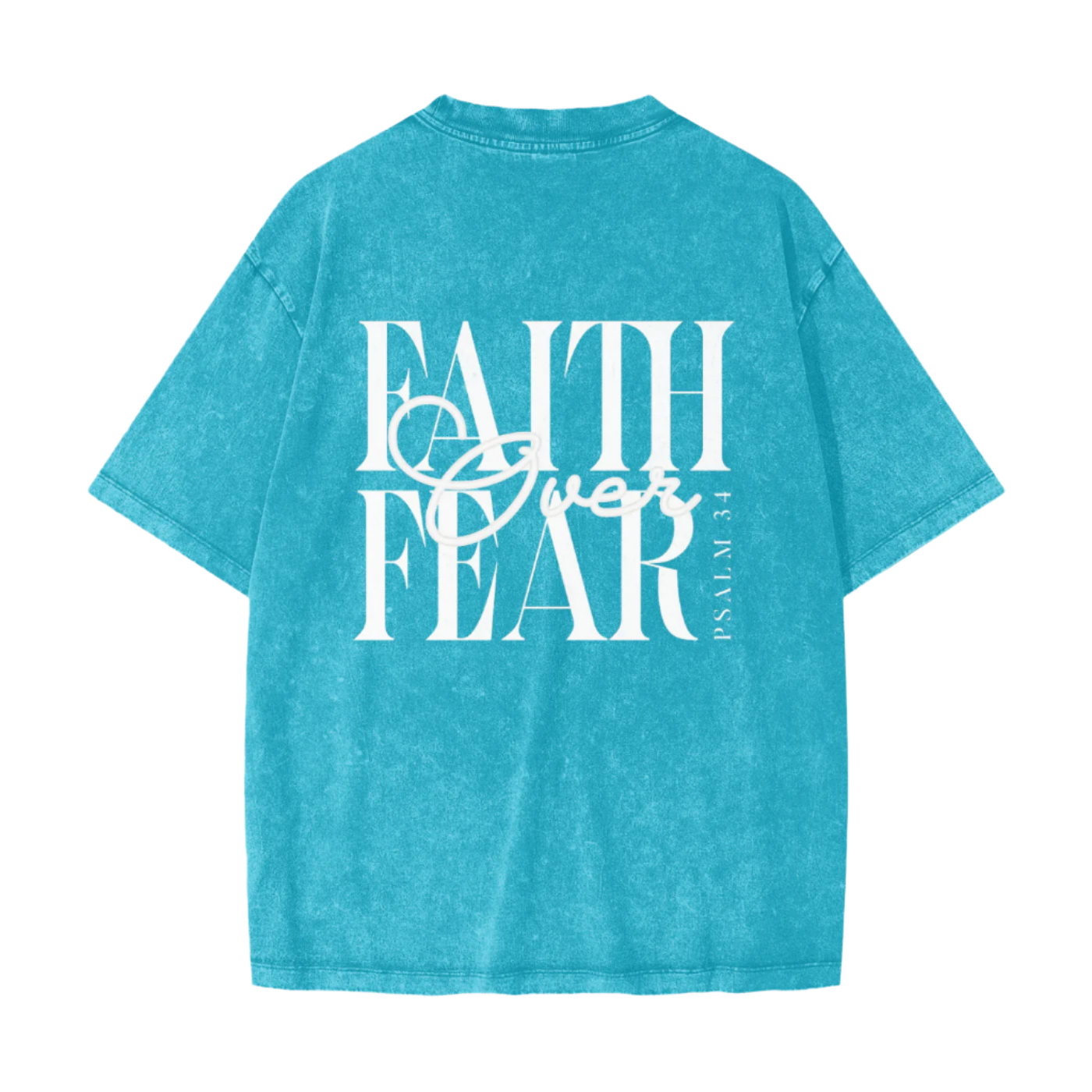 Faith Over Fear Vintage Waxed Dyed Washed Tee
