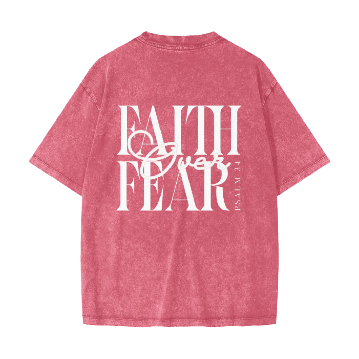 Faith Over Fear Vintage Waxed Dyed Washed Tee