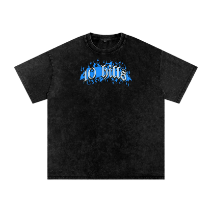 Ten Hills Flame Acid Wash Oversize Tee