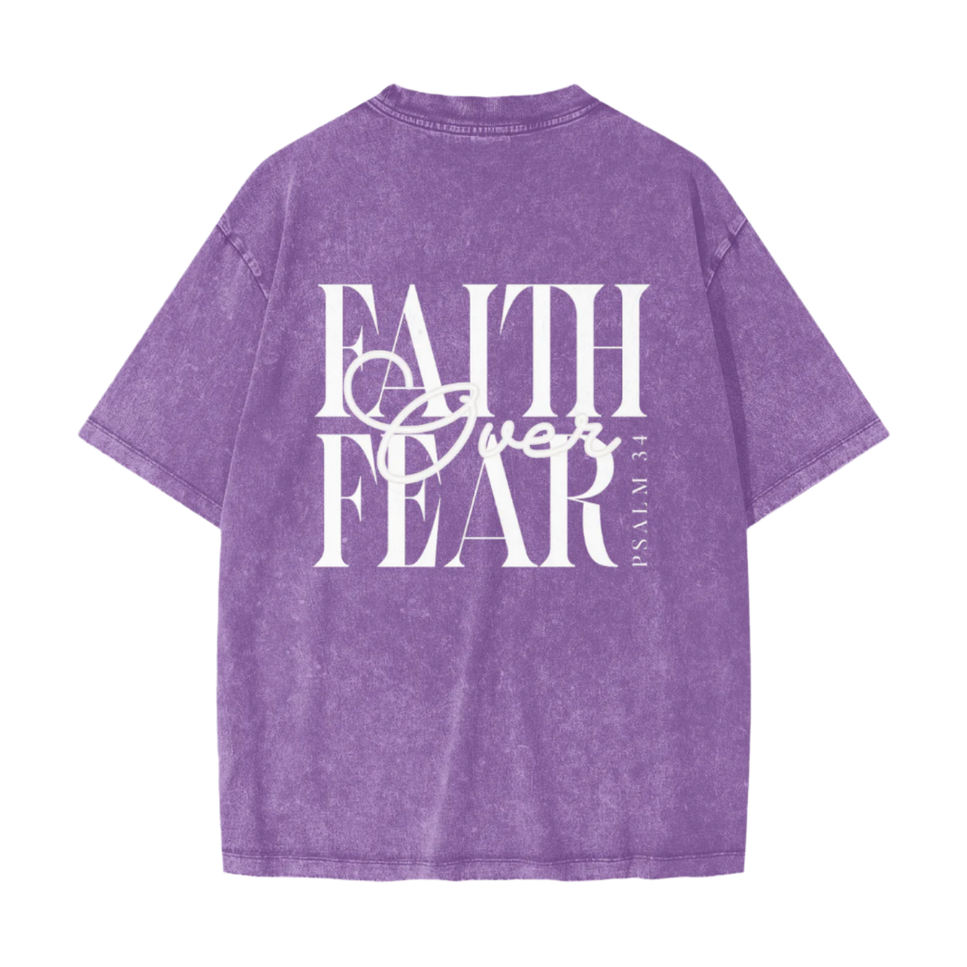 Faith Over Fear Vintage Waxed Dyed Washed Tee