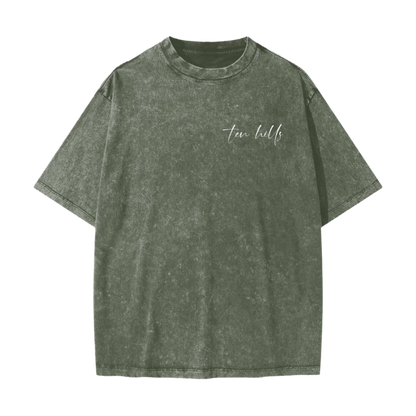 Faith Over Fear Vintage Waxed Dyed Washed Tee
